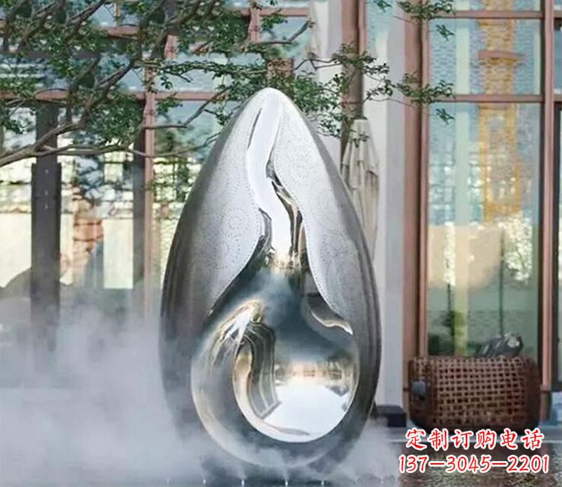 南阳高端大气水滴雕塑