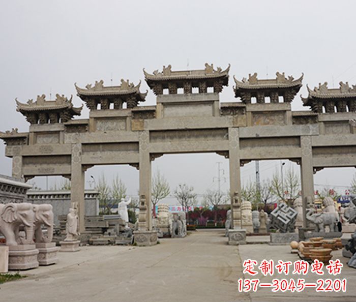南阳精美牌坊石雕定制