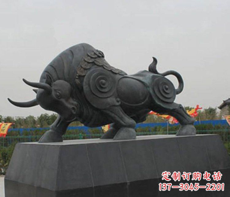 南阳大型动物雕塑铜雕牛摆件