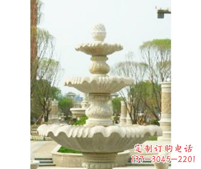 南阳大型多层喷泉石雕 (3)