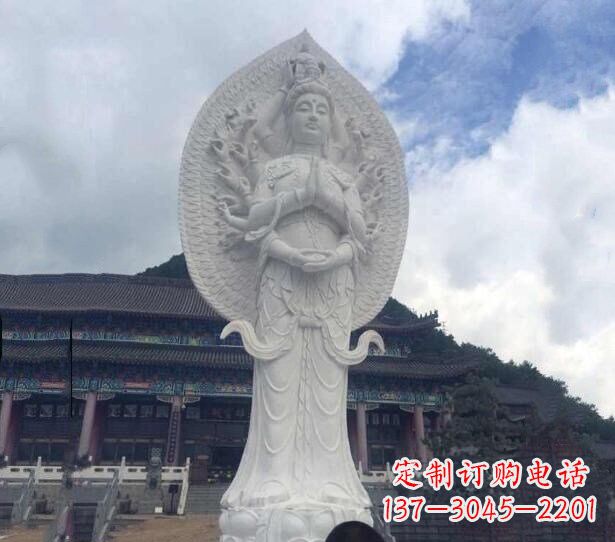 南阳精美汉白玉观音雕塑