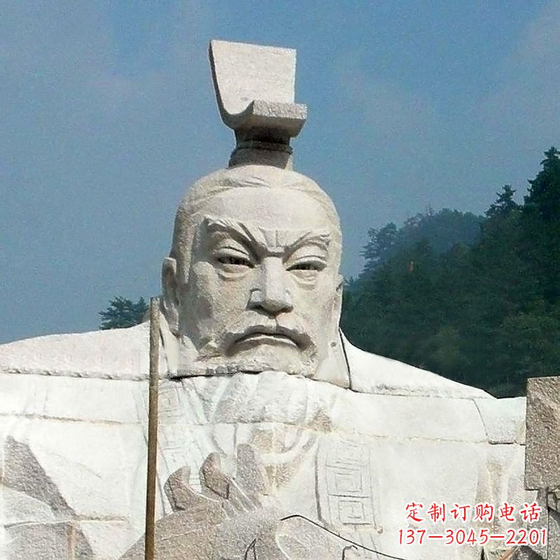 南阳汉武帝刘彻石雕塑