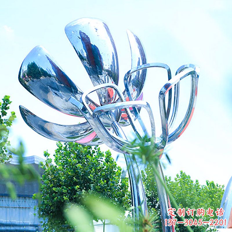 南阳精美不锈钢玫瑰雕塑