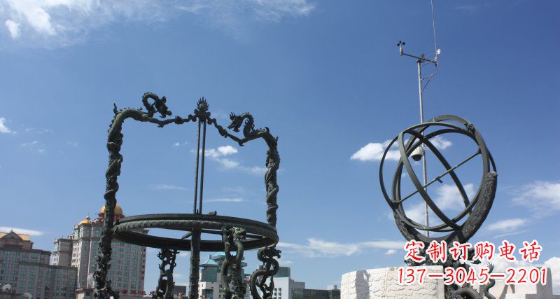 南阳中领雕塑浑天仪雕塑 铜雕景观构筑