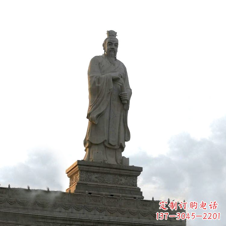 南阳精美纯手工孟子雕塑,传承历史文化