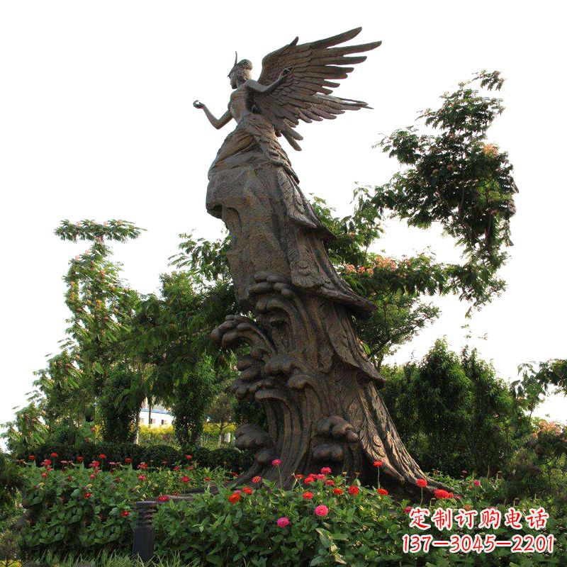 南阳中领雕塑-神话传说中的精卫海景观雕塑