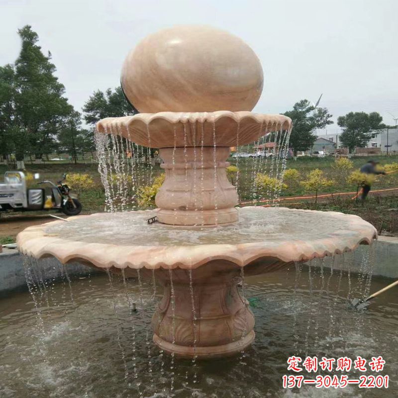 南阳精美石材风水球雕塑