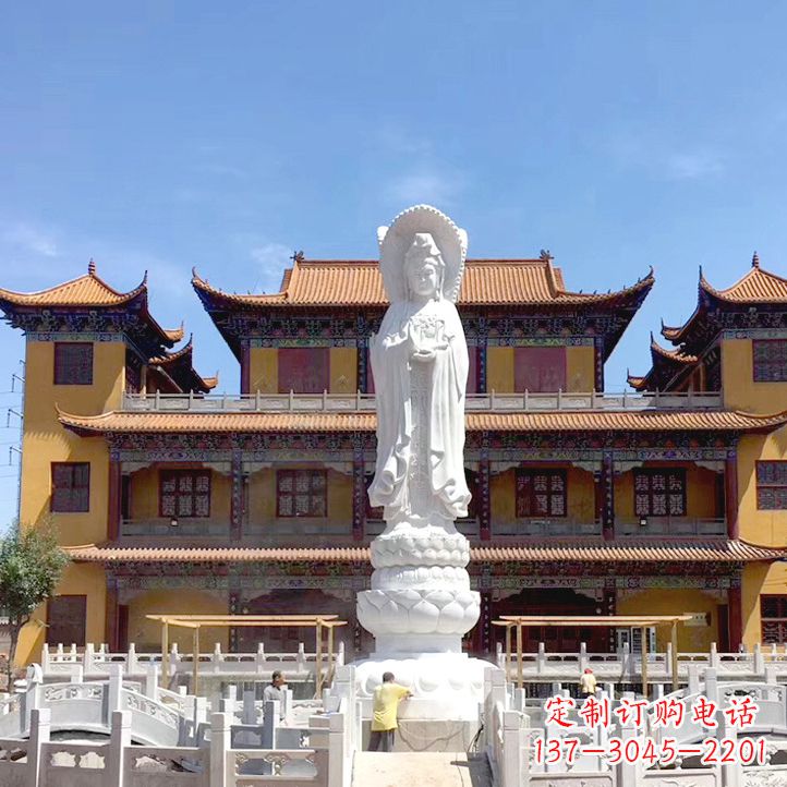 南阳大型寺庙汉白玉观音石雕塑