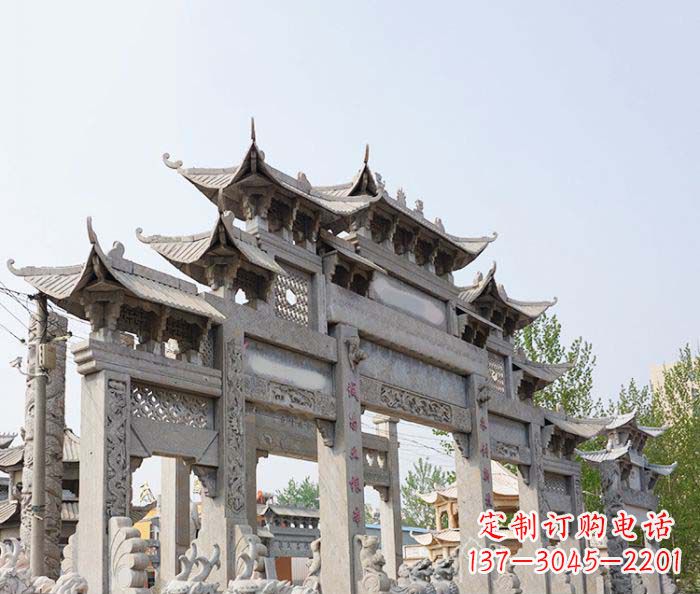 南阳特大型五门石雕牌楼