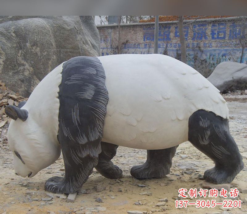 南阳特色熊猫石雕定制