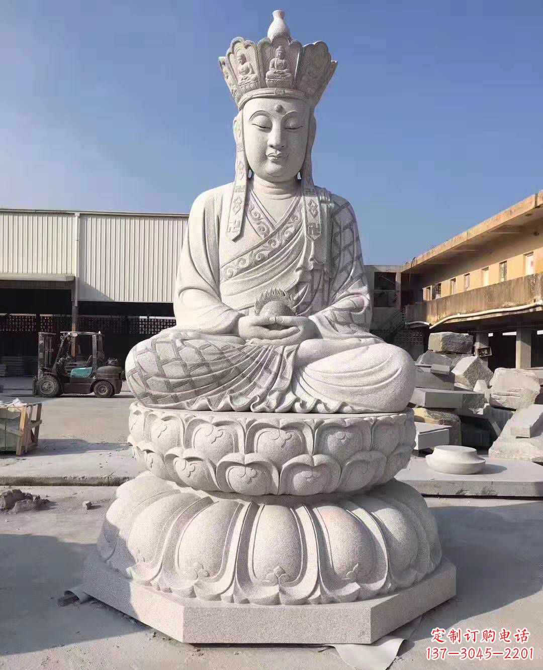南阳地藏王石雕佛像摆件寺庙景观雕塑
