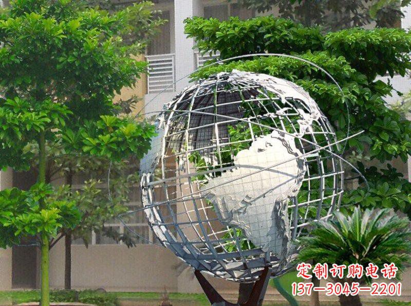 南阳精美装饰的不锈钢地球雕塑