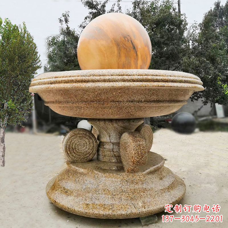 南阳中领雕塑最具创意的电动风水球雕塑