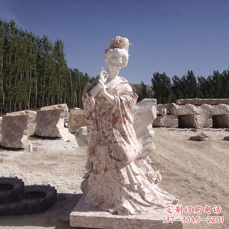 南阳传统艺术精美貂蝉石雕塑