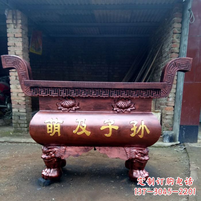 南阳特色铜香炉雕塑