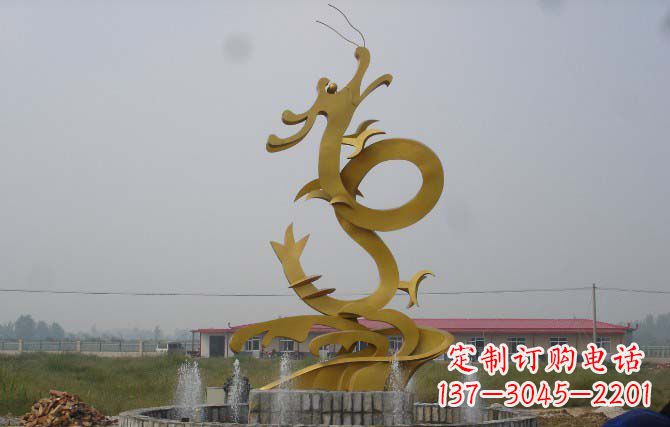 南阳雕塑飞龙 不锈钢雕塑龙