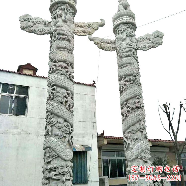 南阳精美华表雕塑 别具风格