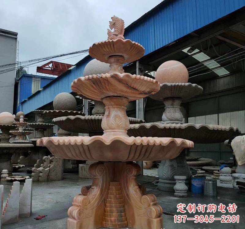 南阳高品质跌水钵石喷泉雕塑