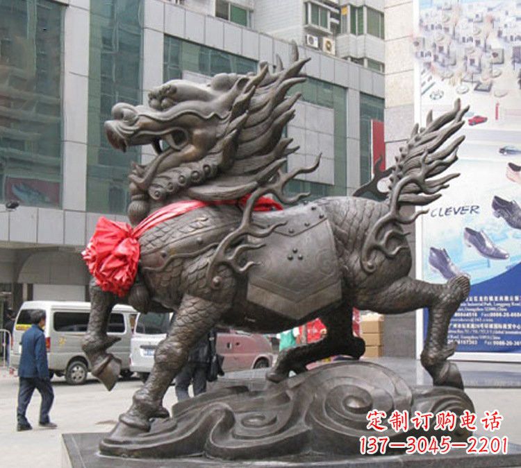南阳动物麒麟铜雕塑222