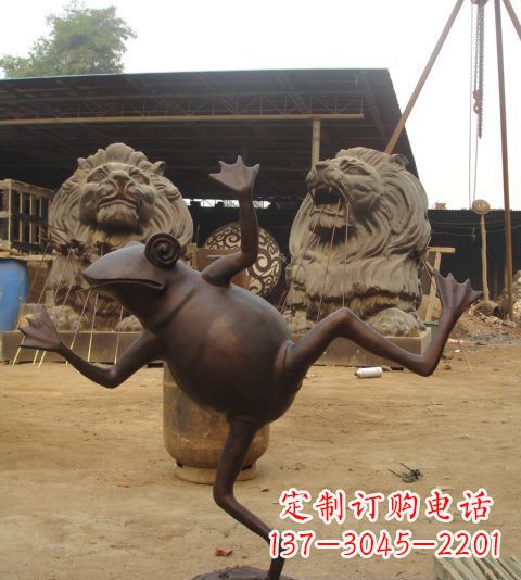 南阳动物青蛙铜雕