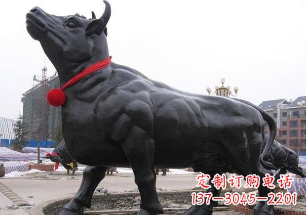 南阳动物铜雕-牛