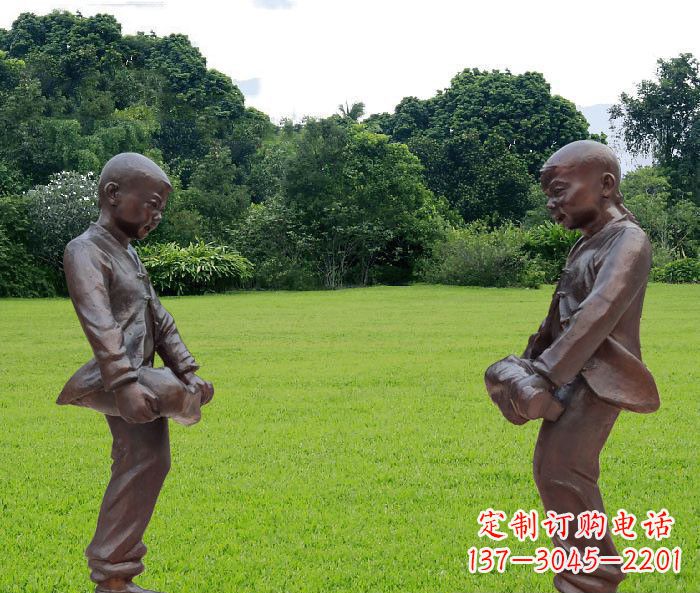 南阳中领雕塑精致的儿童铜雕雕塑