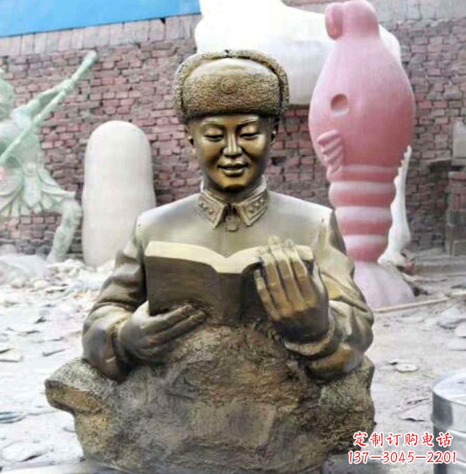 南阳中领雕塑精美雷锋铜雕塑