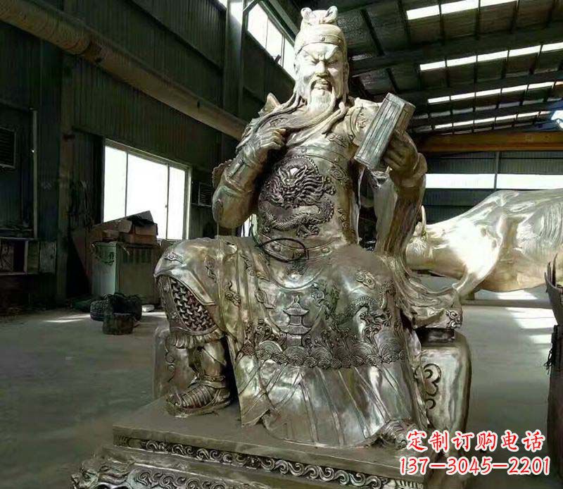 南阳读书关公铜雕