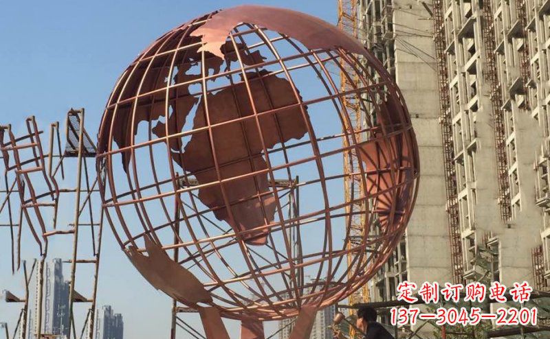 南阳锻铜不锈钢地球雕塑