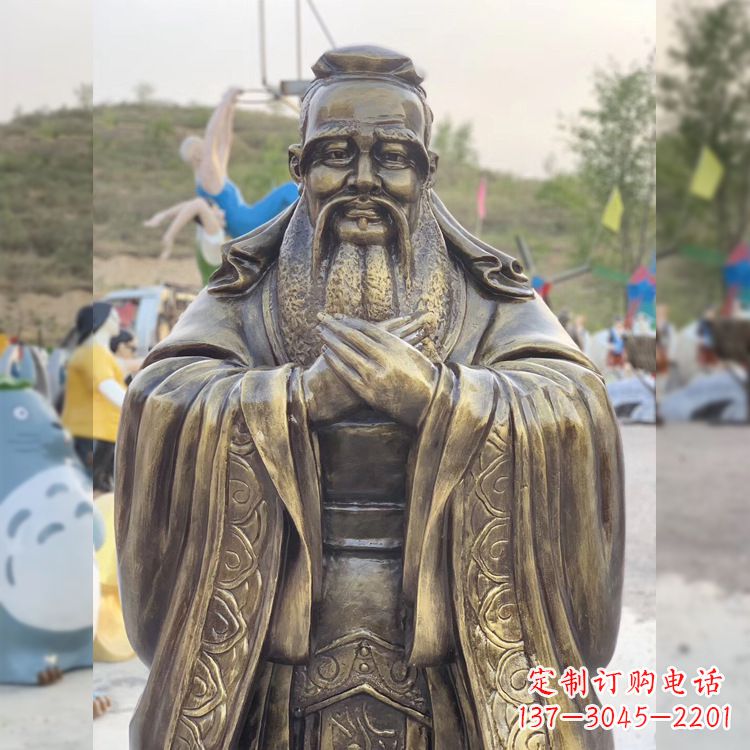 南阳中领雕塑贵族——伟大的孔子雕塑
