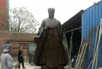 南阳典雅大型立式诸葛亮铜雕