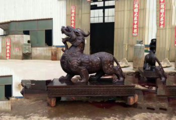 南阳独角兽铸铜雕塑—精雕细琢的艺术瑰宝