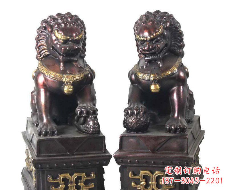 南阳传统工艺铜雕狮子雕塑