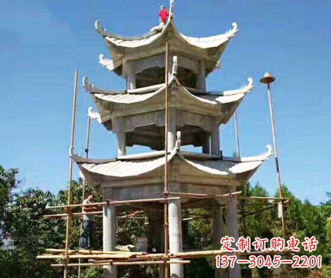 南阳多层仿古凉亭石雕
