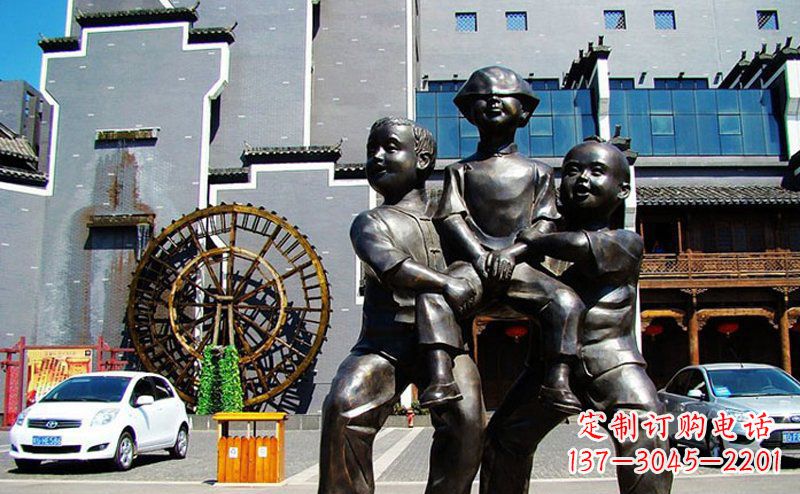 南阳精美儿童小品铜雕