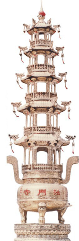 南阳传统工艺艺术精品法门寺铜香炉雕塑