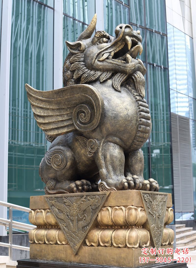 南阳精美独角兽铜雕