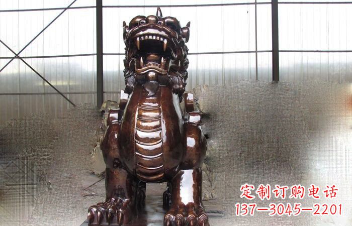 南阳来自古老文化的獬豸铜雕