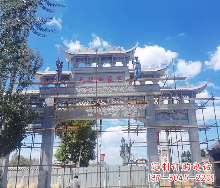 南阳方牌坊石雕
