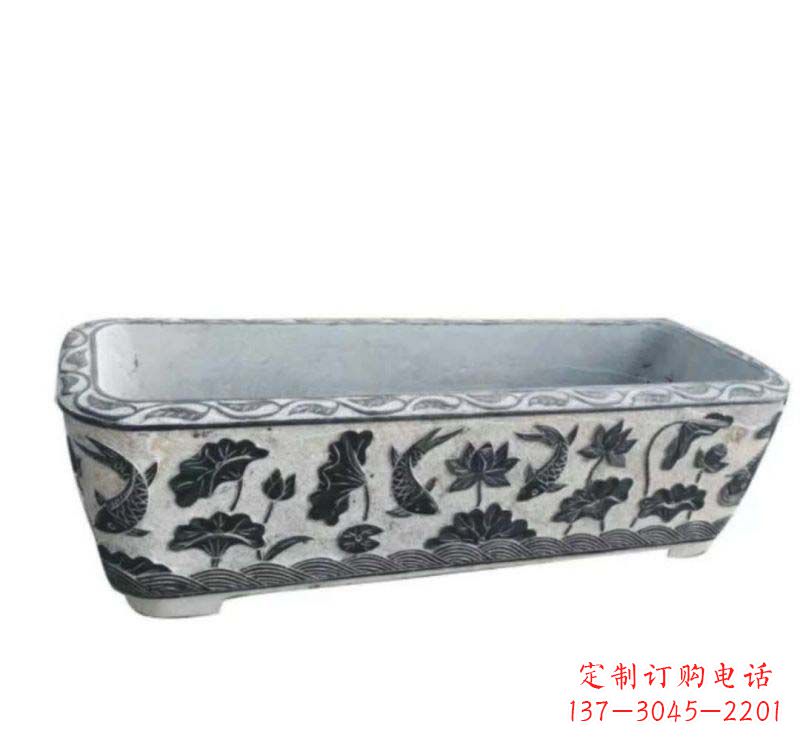 南阳精美水缸石雕