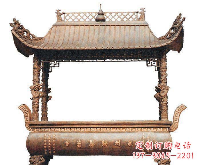 南阳方形香炉寺庙铜雕