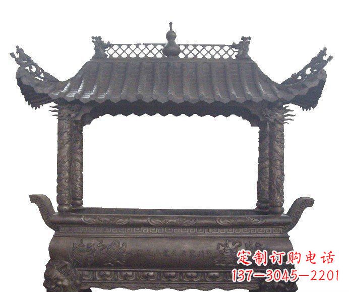 南阳方形香炉寺庙铜雕_2