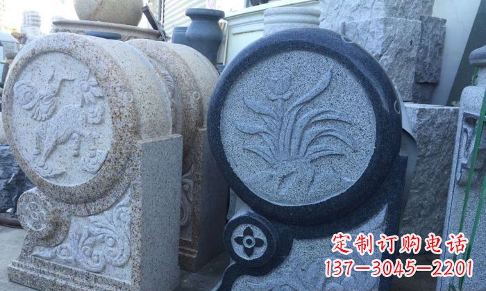 南阳仿古抱鼓石招财石门墩