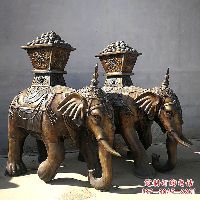 南阳仿古大象铜雕