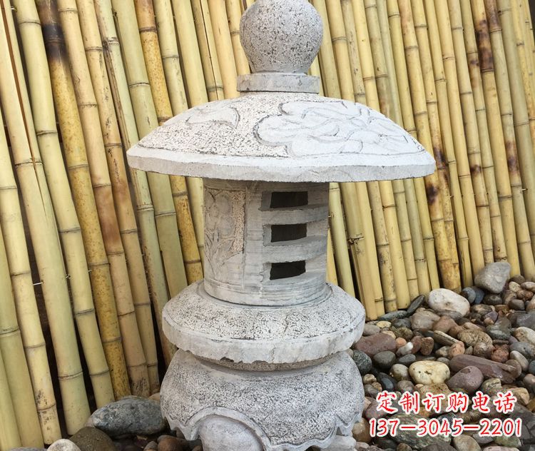 南阳仿古公园照明灯笼石雕