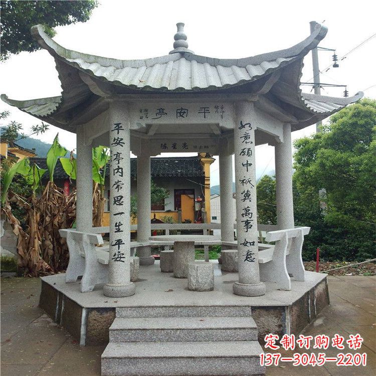 南阳精美大理石凉亭雕塑