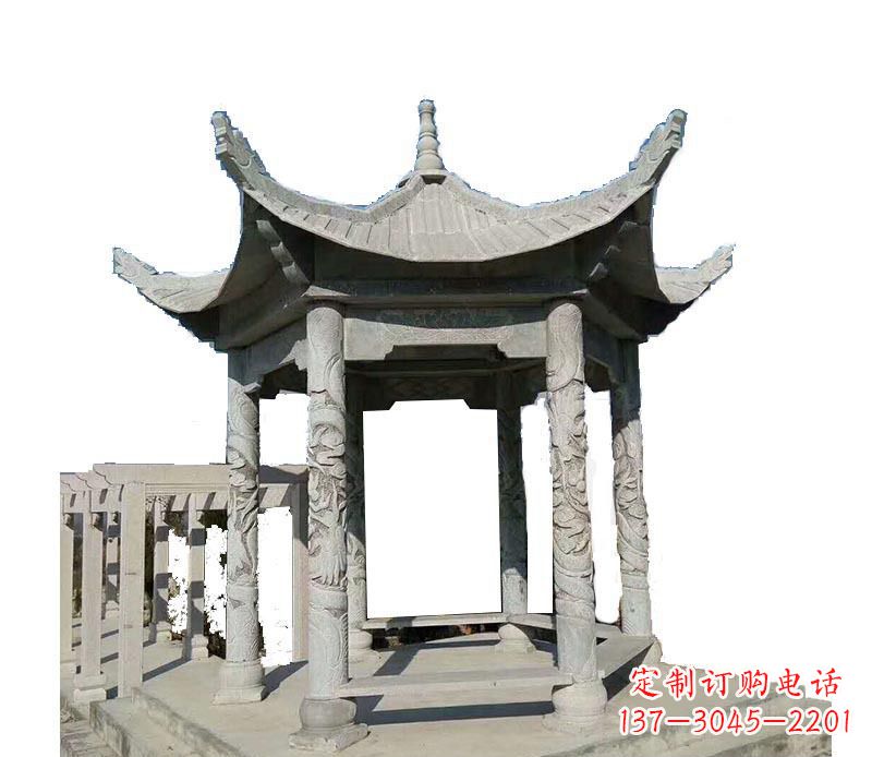 南阳传统风格凉亭石雕
