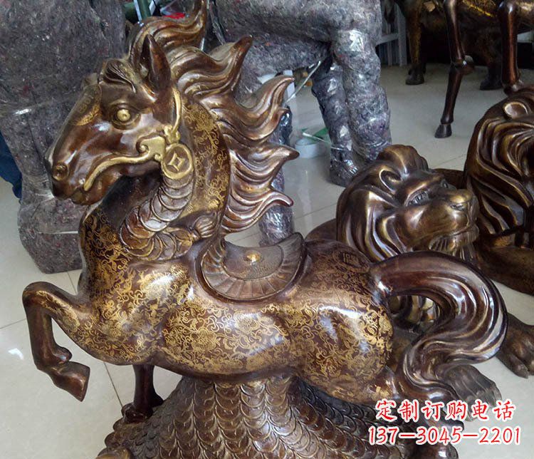南阳仿古马到成功铜雕塑摆件