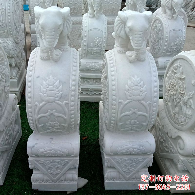 南阳传统风格门墩雕塑