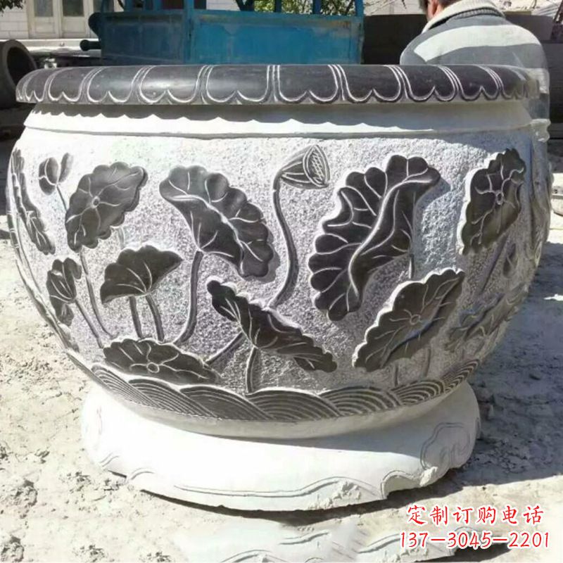 南阳仿古青石做旧水缸
